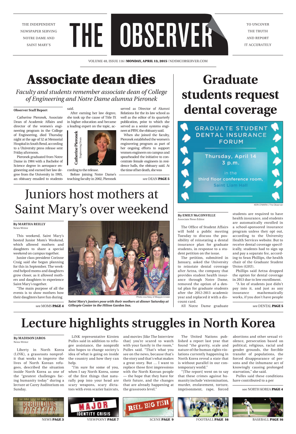 Associate Dean Dies Graduate Students Request Dental Coverage