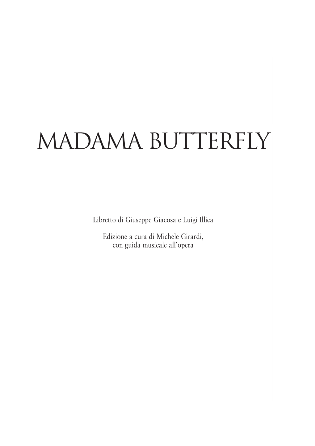 Madama Butterfly