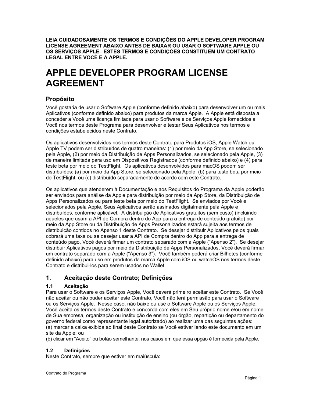 Apple Developer Program License Agreement Abaixo Antes De Baixar Ou Usar O Software Apple Ou Os Serviços Apple