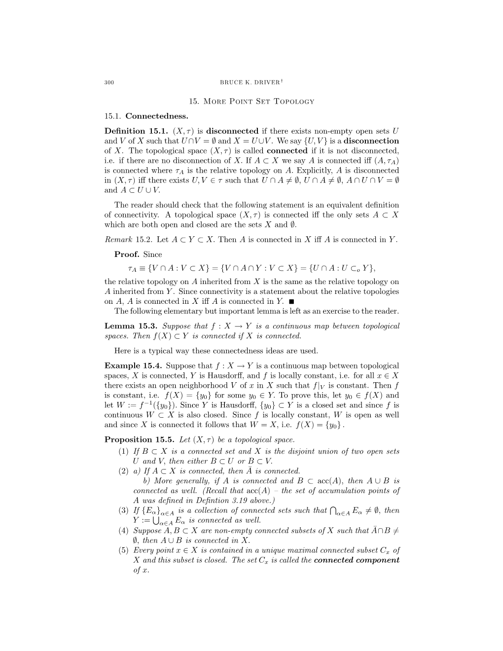 (X,Τ) Is Disconnected If There Exists Non-Empty Open Sets