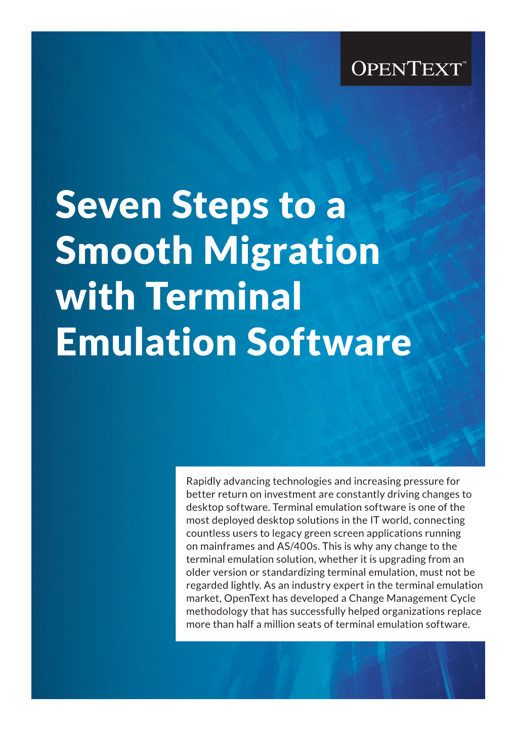 Seven Steps to a Smooth Migration with Terminal Emulation Software