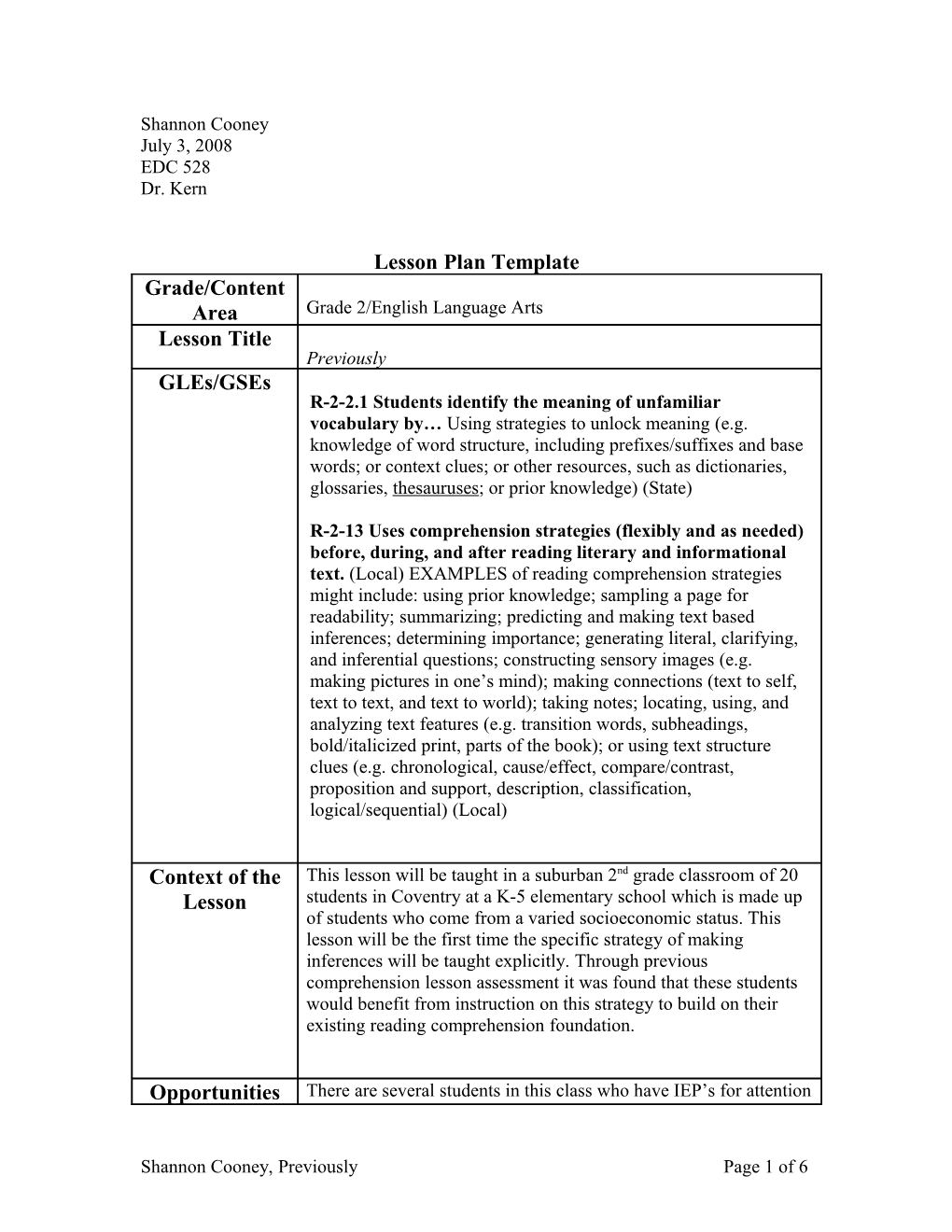 Lesson Plan Template s6