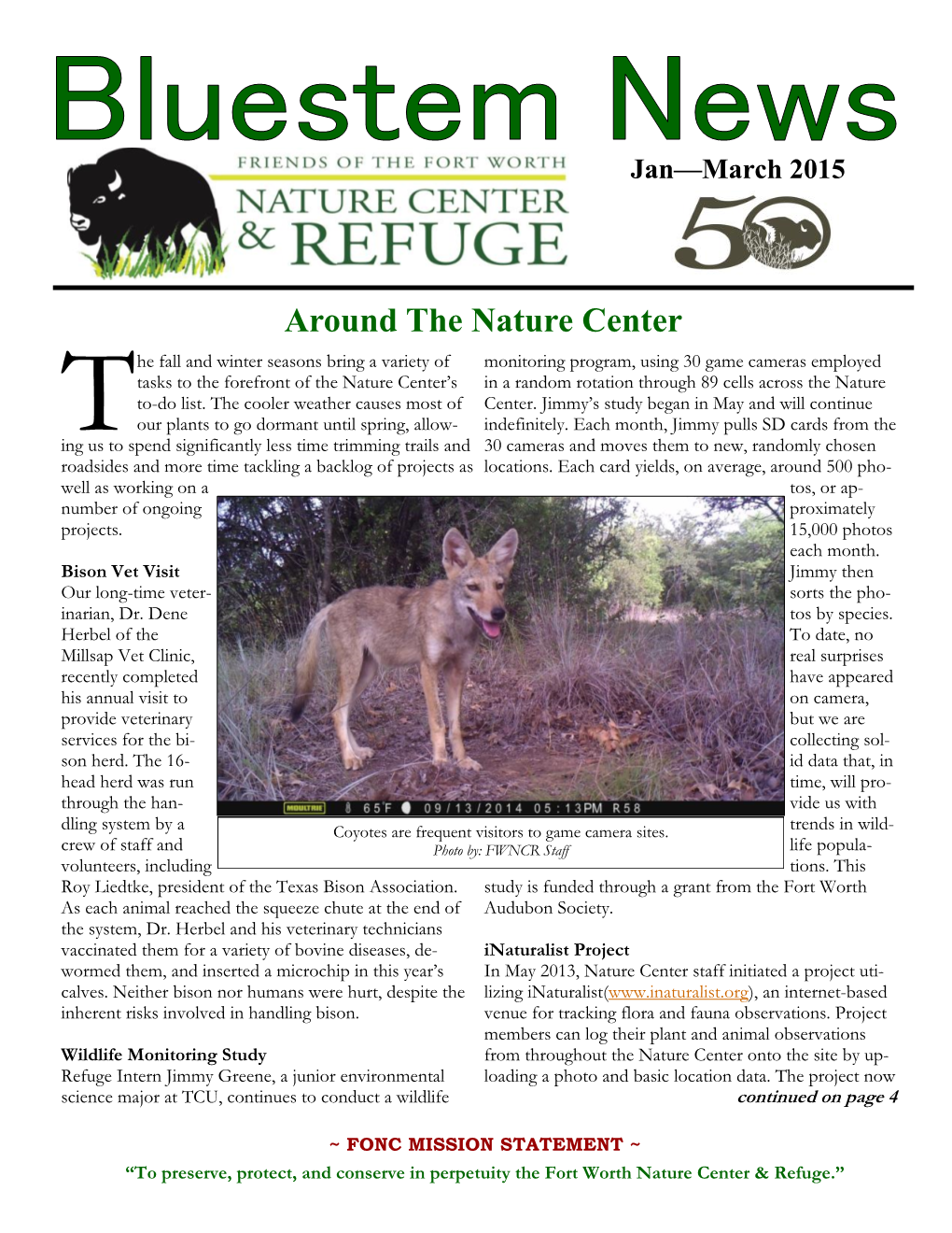 Bluestem News 2014 Winter Issue