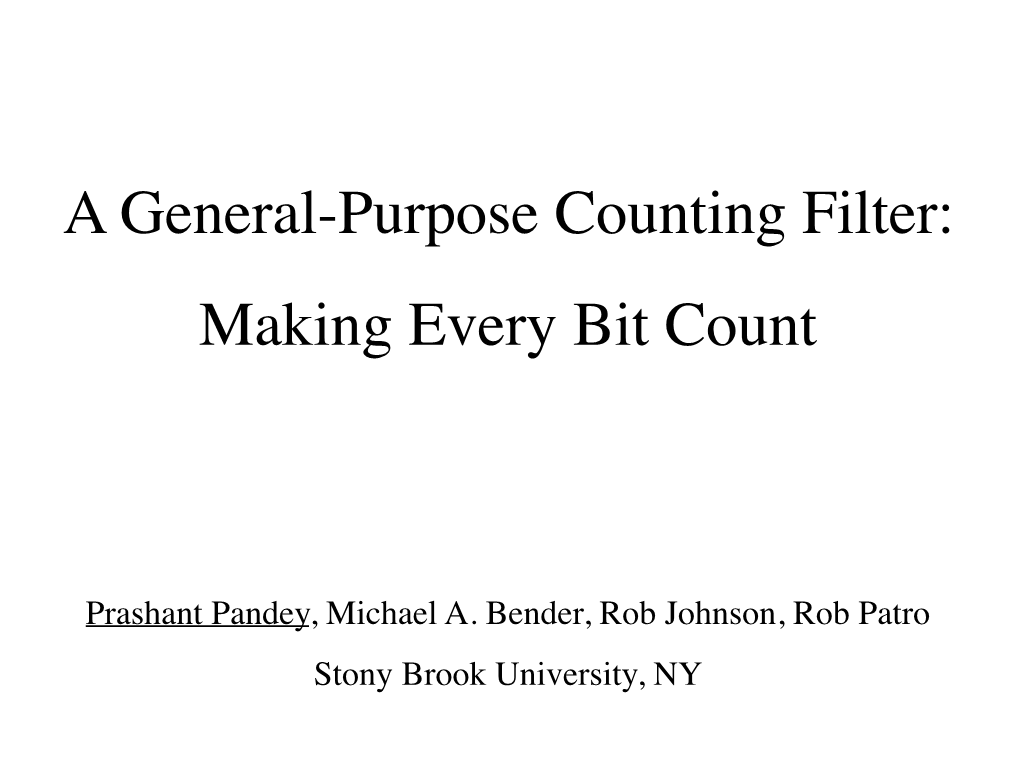 A General-Purpose Counting Filter: Making Every Bit Count