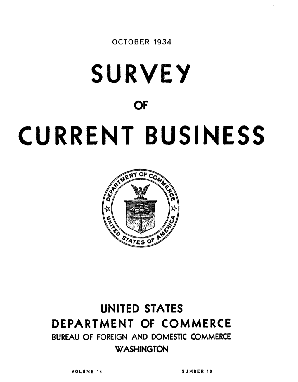 October 1934 Survey of Current Business