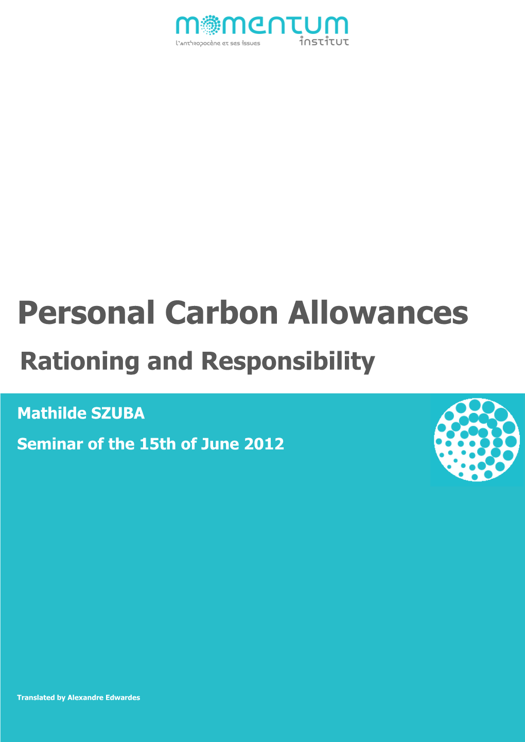 Personal Carbon Allowances