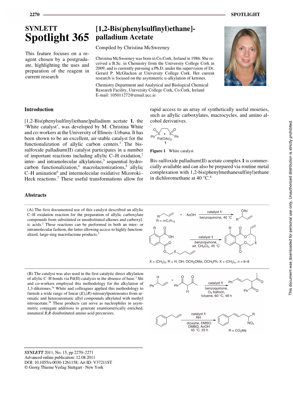 [1, 2-Bis (Phenylsulfinyl) Ethane] Palladium Acetate