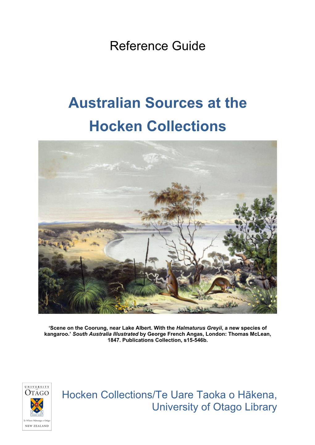 Australian Sources at the Hocken Collections