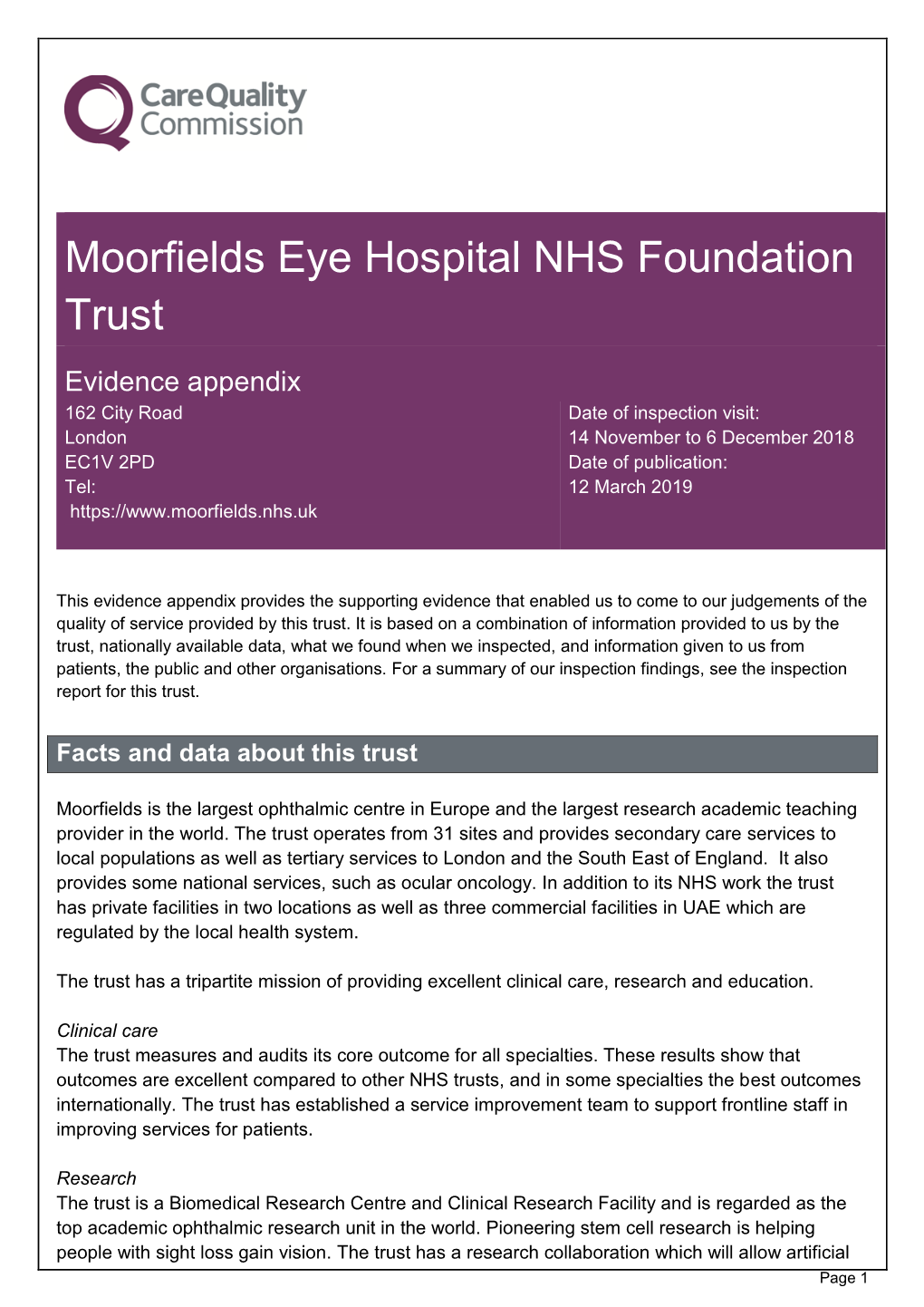 Moorfields Eye Hospital NHS Foundation Trust