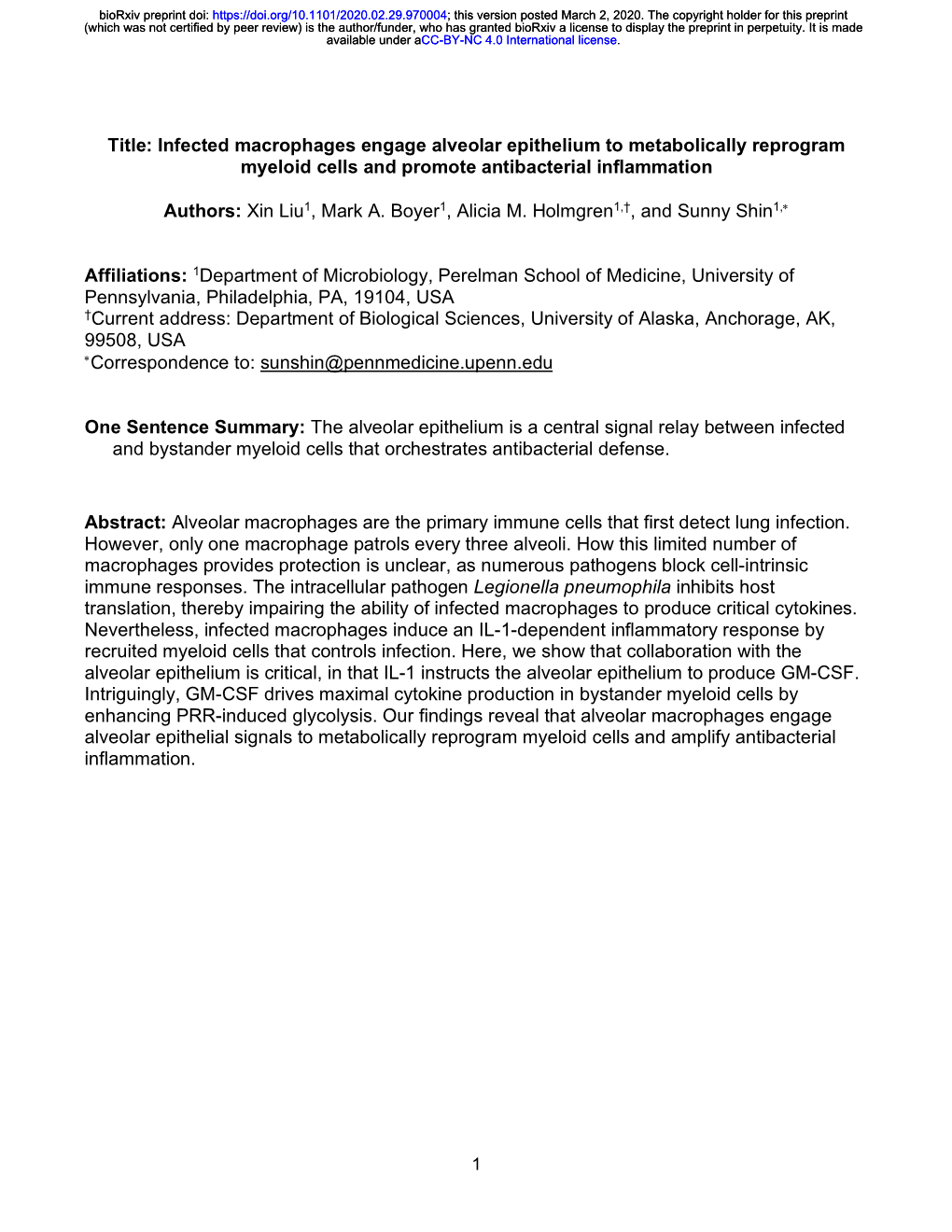 Infected Macrophages Engage Alveolar Epithelium to Metabolically Reprogram Myeloid Cells and Promote Antibacterial Inflammation