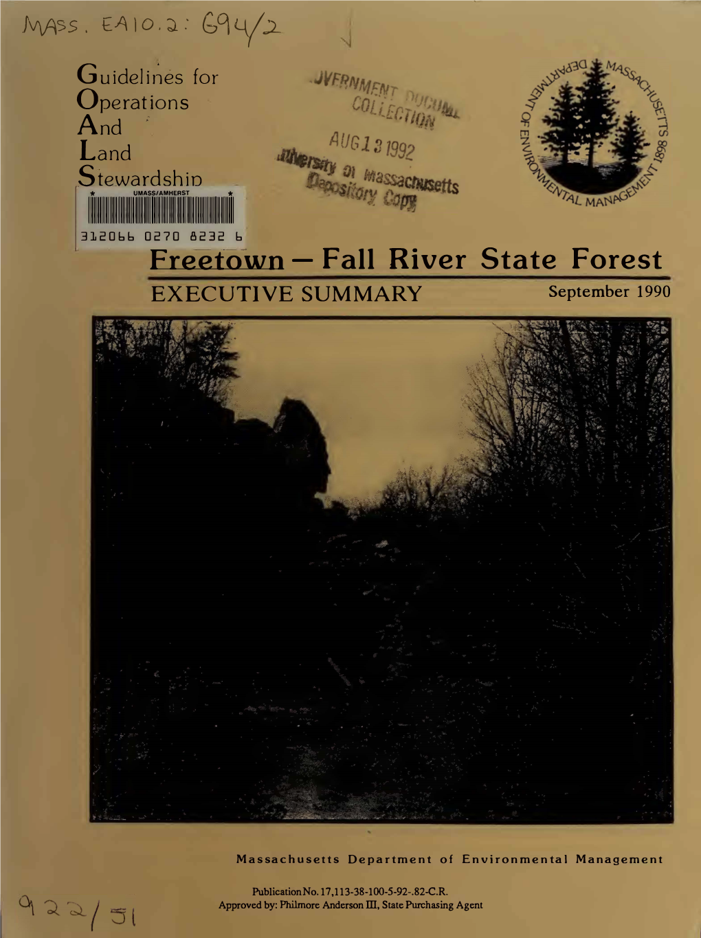 Freetown-Fall River State Forest and the Acushnet Cedar Swamp State Reservation Are Located in Southern Bristol County