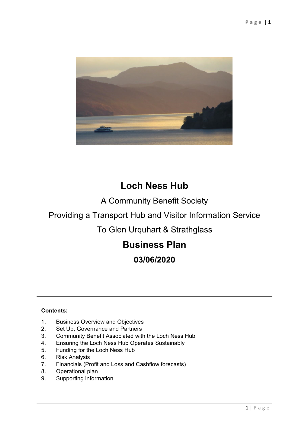 Loch Ness Hub Business Plan