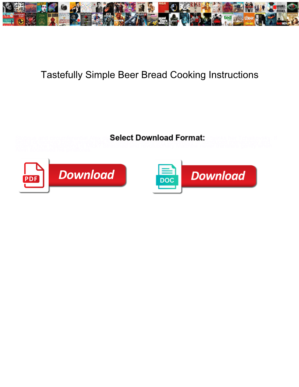 Tastefully Simple Beer Bread Cooking Instructions