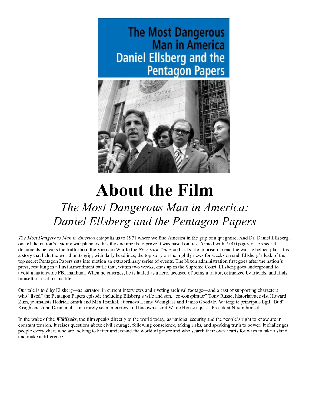 Daniel Ellsberg and the Pentagon Papers