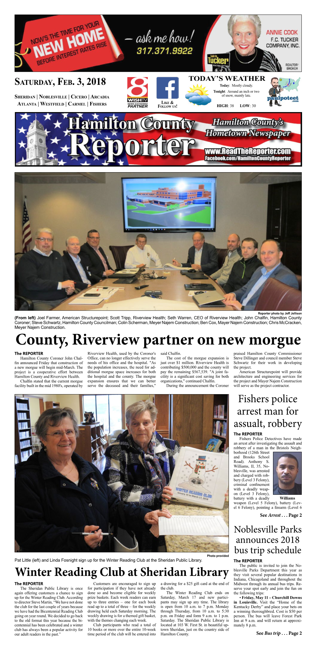 County, Riverview Partner on New Morgue the REPORTER Riverview Health, Used by the Coroner's Said Chalfin