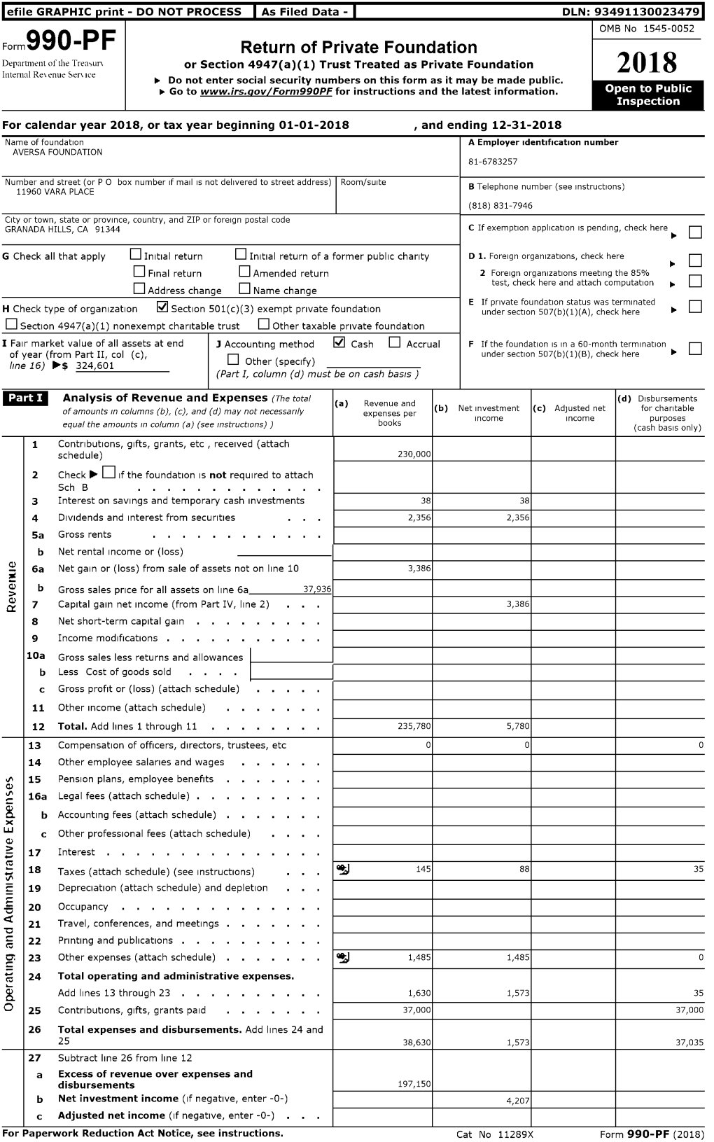 2018 ► Do Not Enter Social Security Numbers on This Form As It May Be Made Public