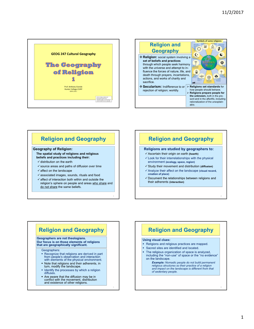 Religion and Geography Religion and Geography Religion And