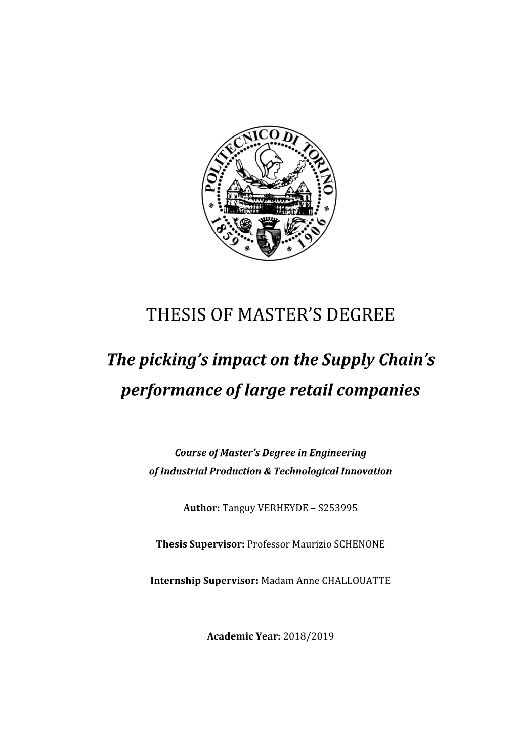 Thesis of Master's Degree