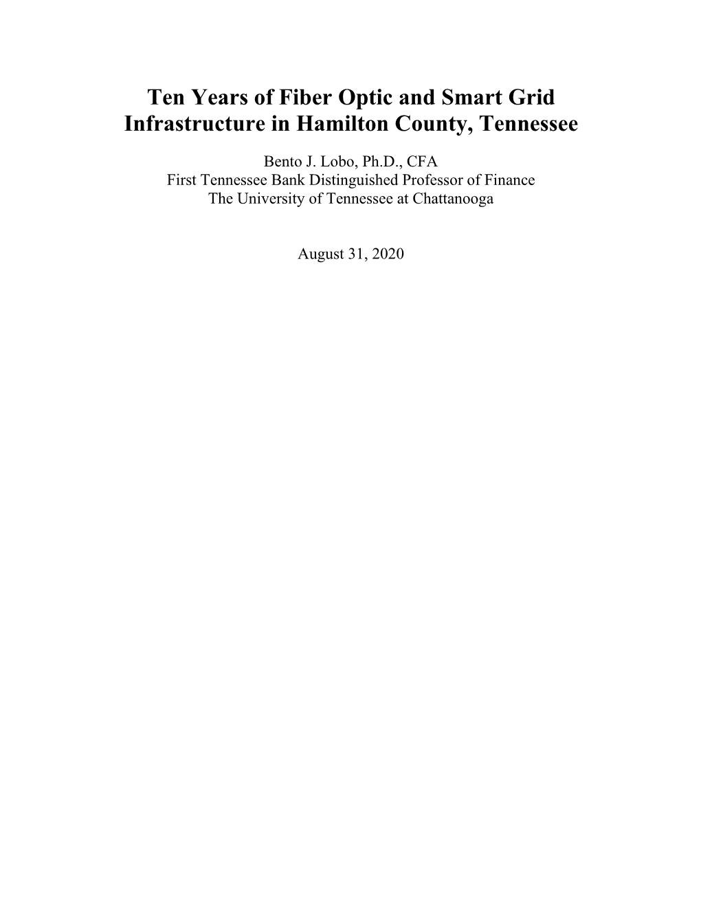 Ten Years of Fiber Optic and Smart Grid Infrastructure in Hamilton County, Tennessee