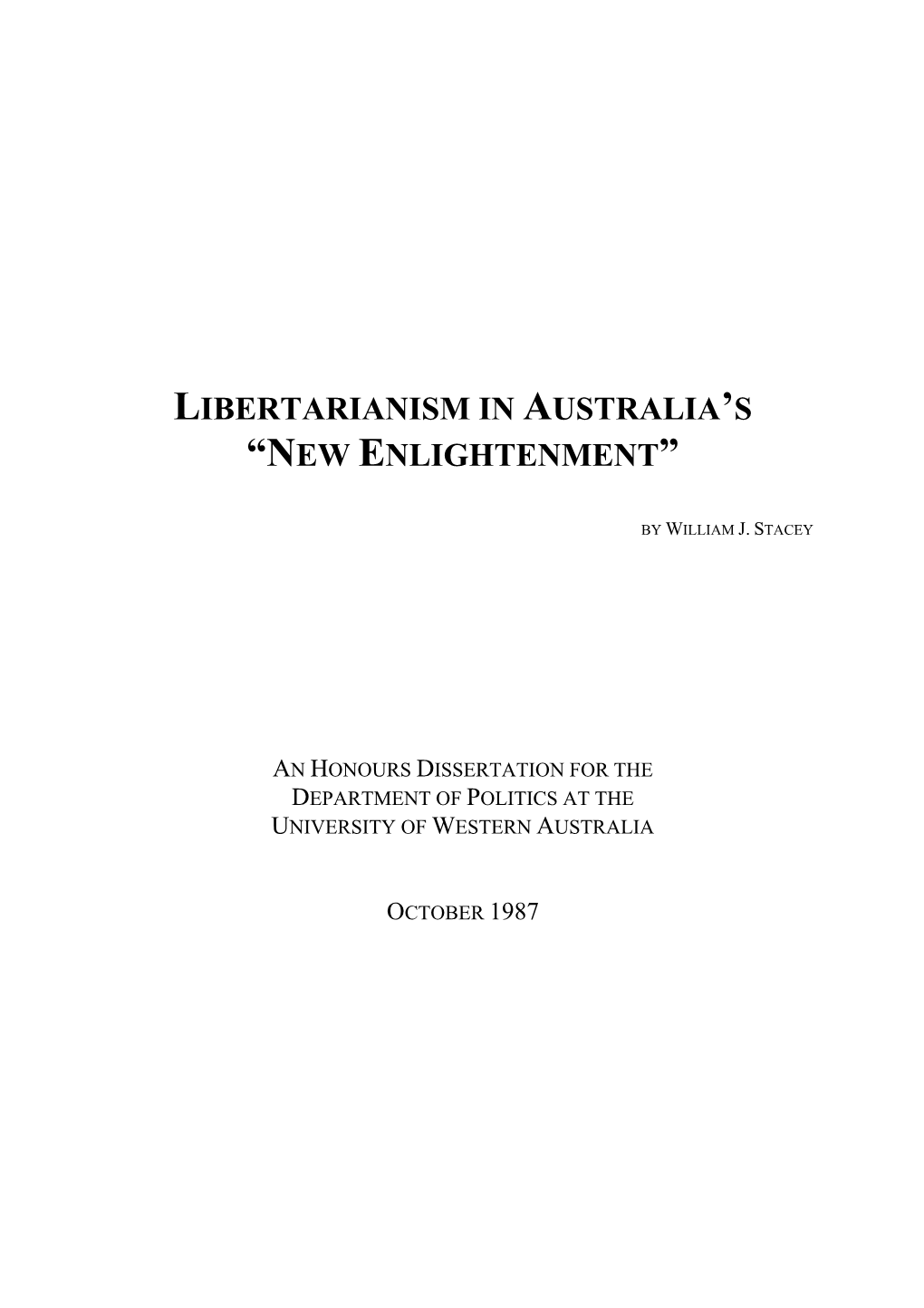 Libertarianism in Australia's