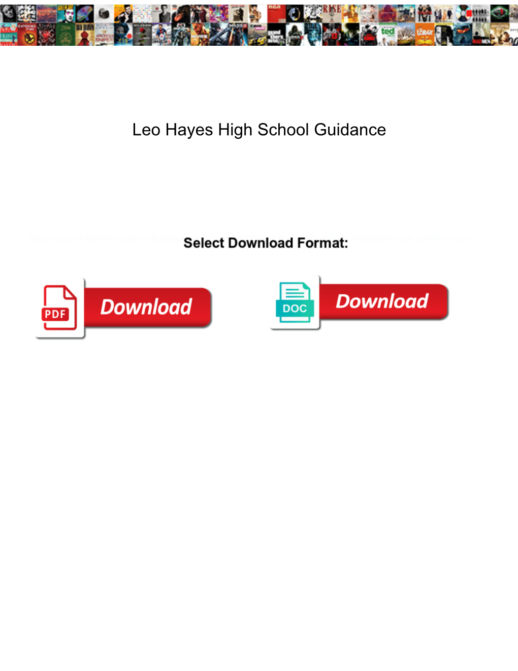 Leo Hayes High School Guidance