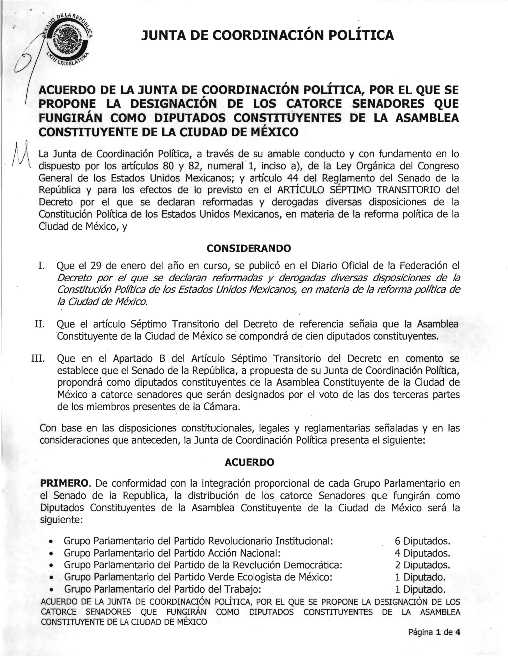 Junta De Coordinación Política