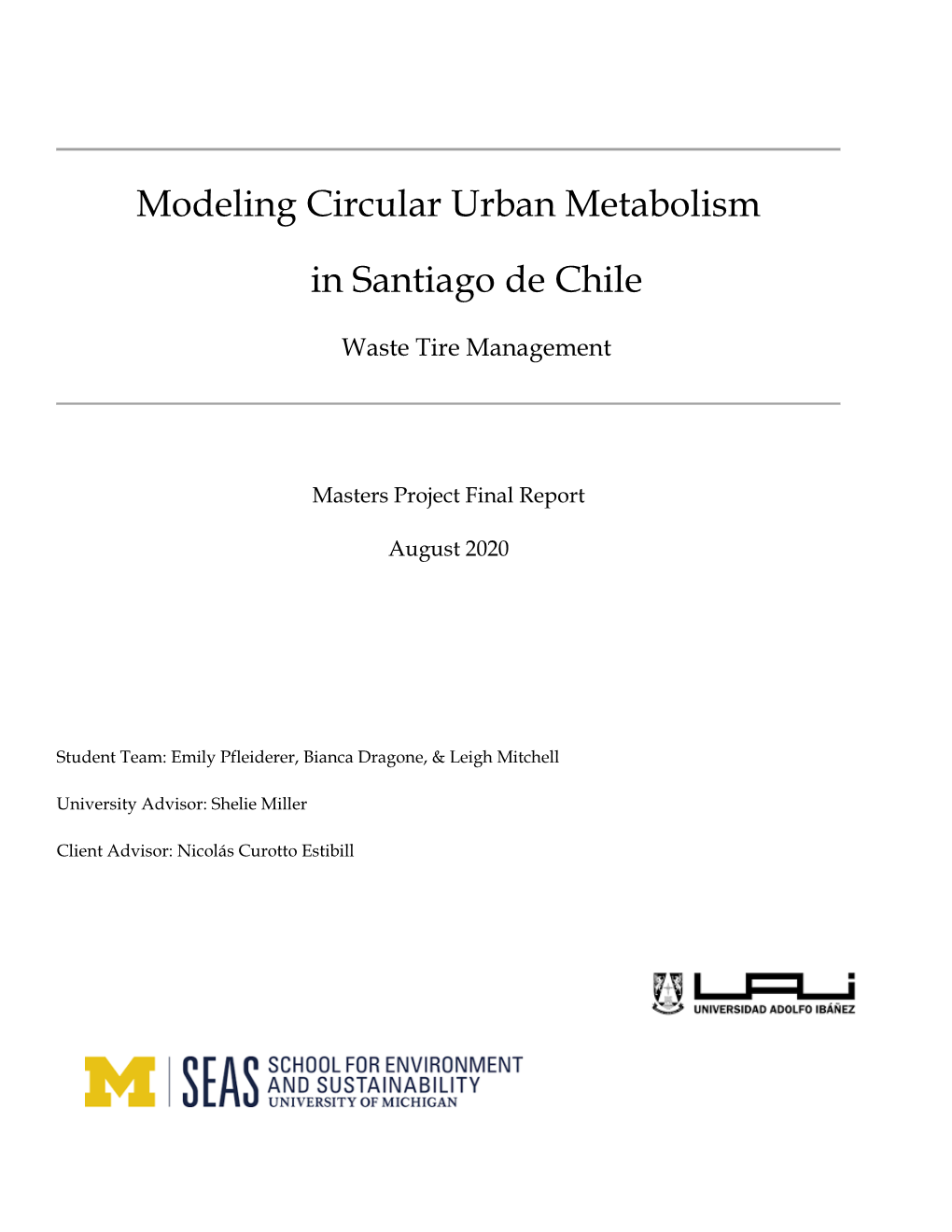 Modeling Circular Urban Metabolism in Santiago De Chile