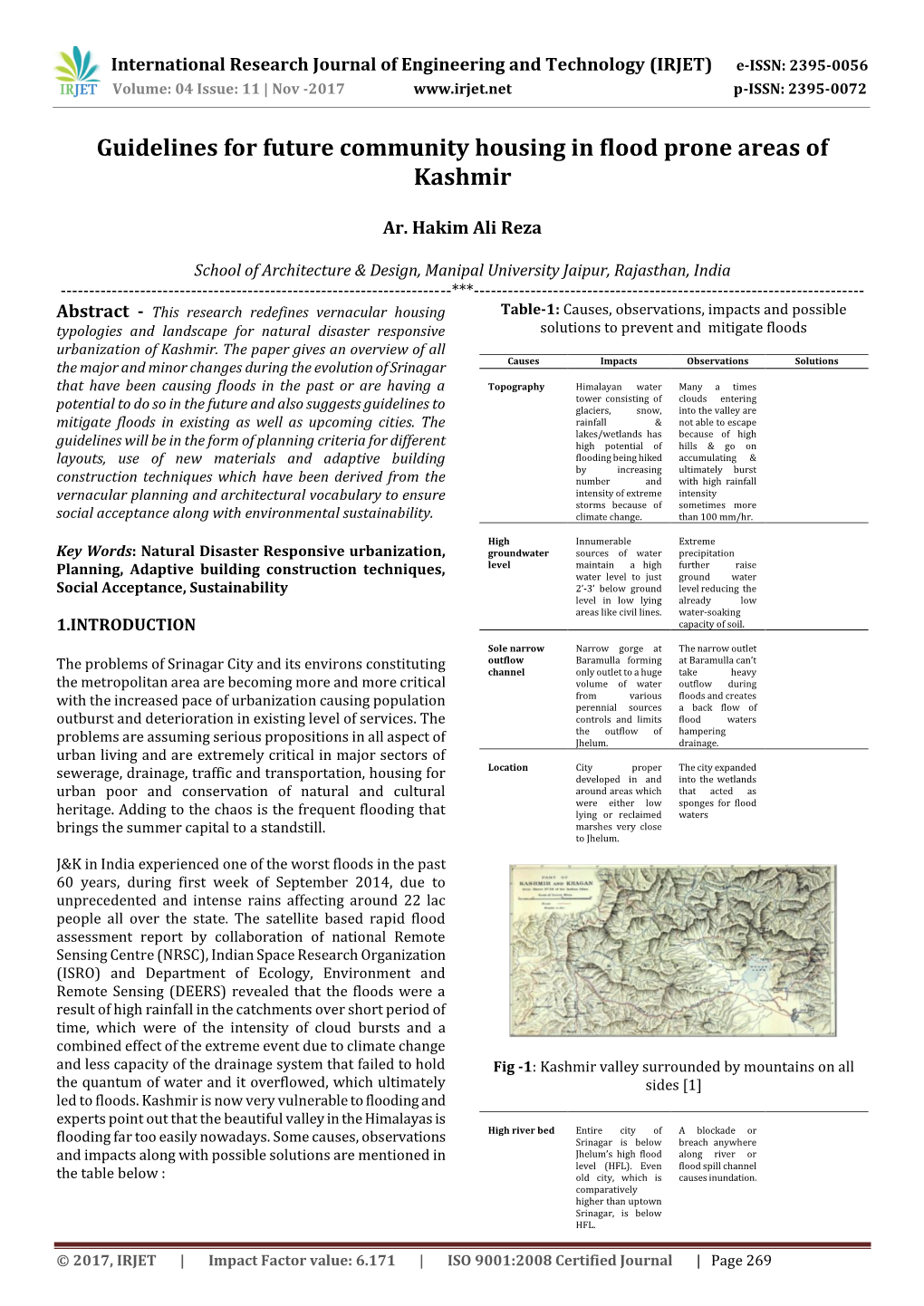 Guidelines for Future Community Housing in Flood Prone Areas of Kashmir