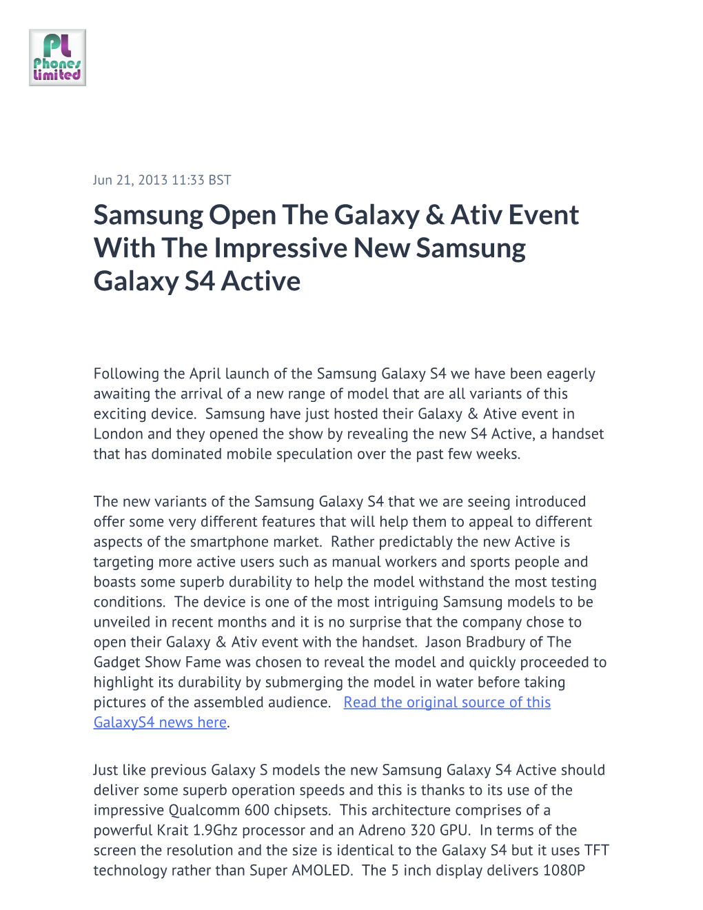 Samsung Open the Galaxy & Ativ Event with the Impressive New