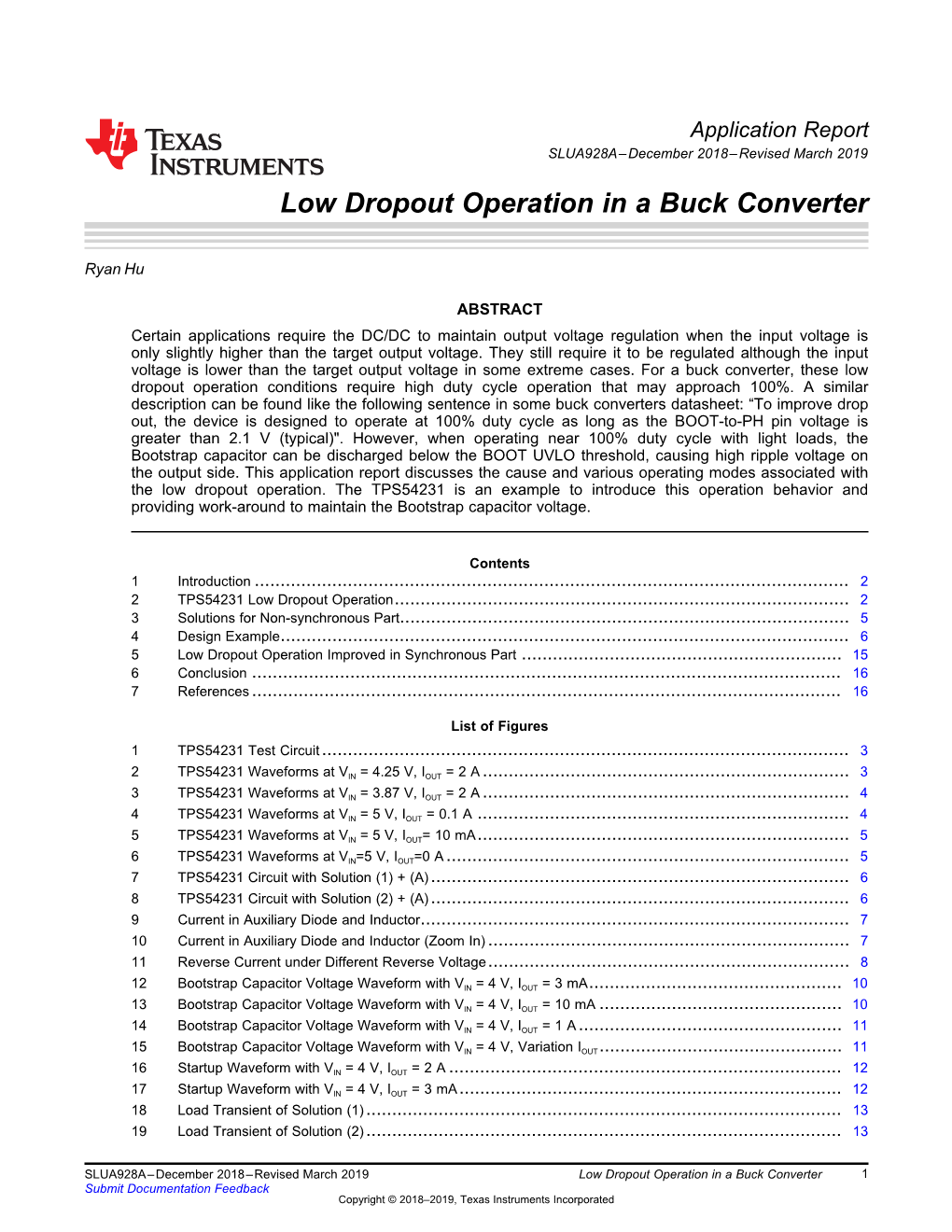 Low Dropout Operation in a Buck Converter