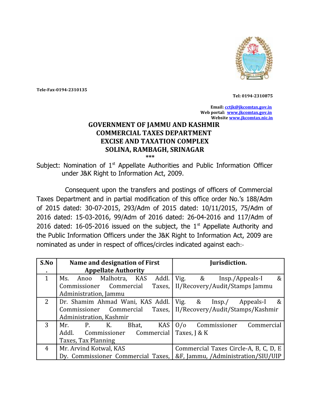 Government of Jammu and Kashmir s2