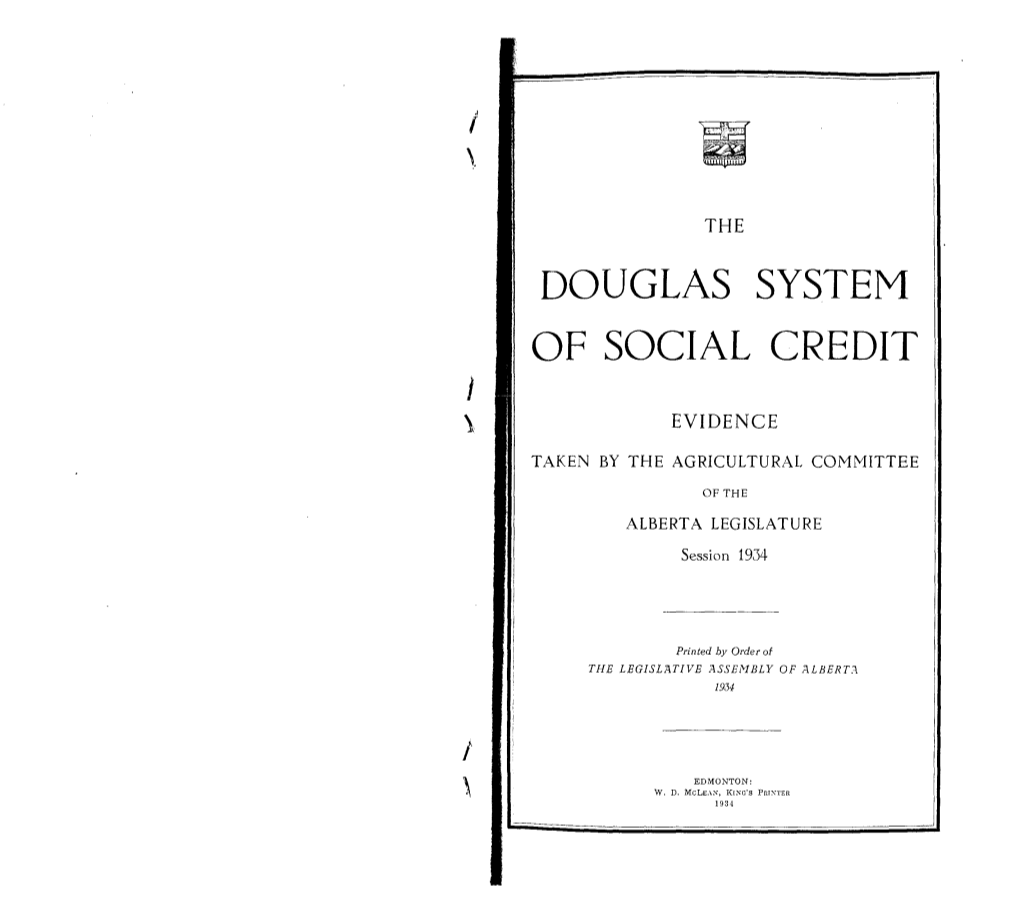 Douglas System of Social Credit