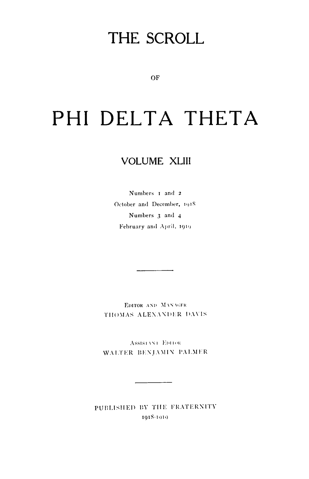 1918 Volume 43 No