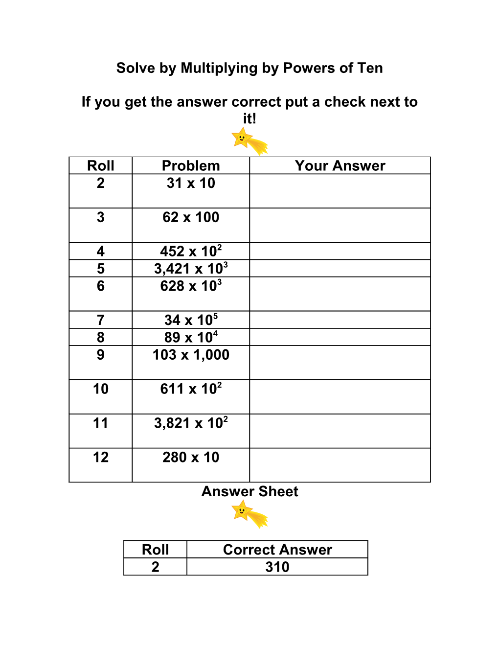 Solve by Multiplying by Powers of Ten