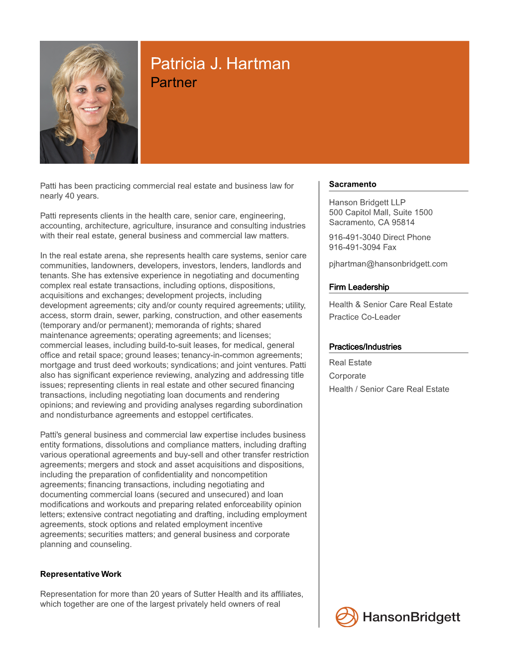 Patricia J. Hartman Partner