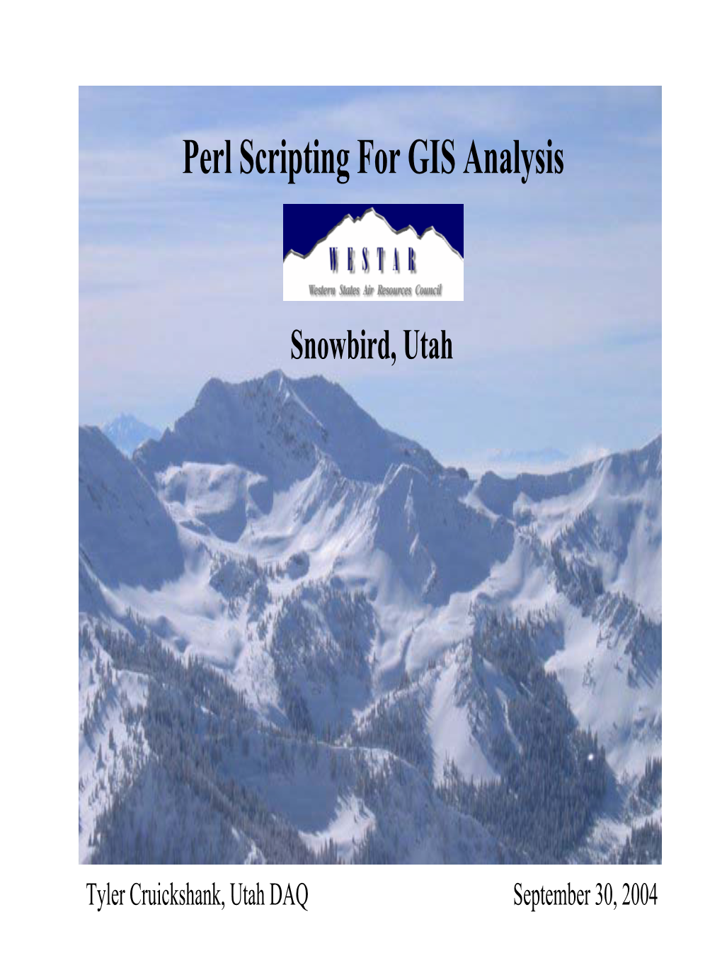 Perl Scripting for GIS Analysis