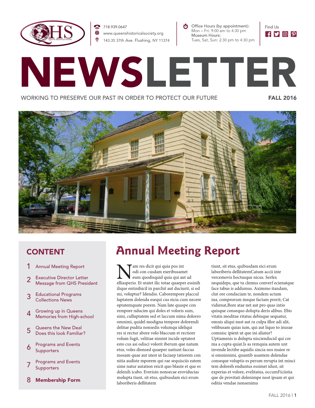 2016 Fall Newsletter