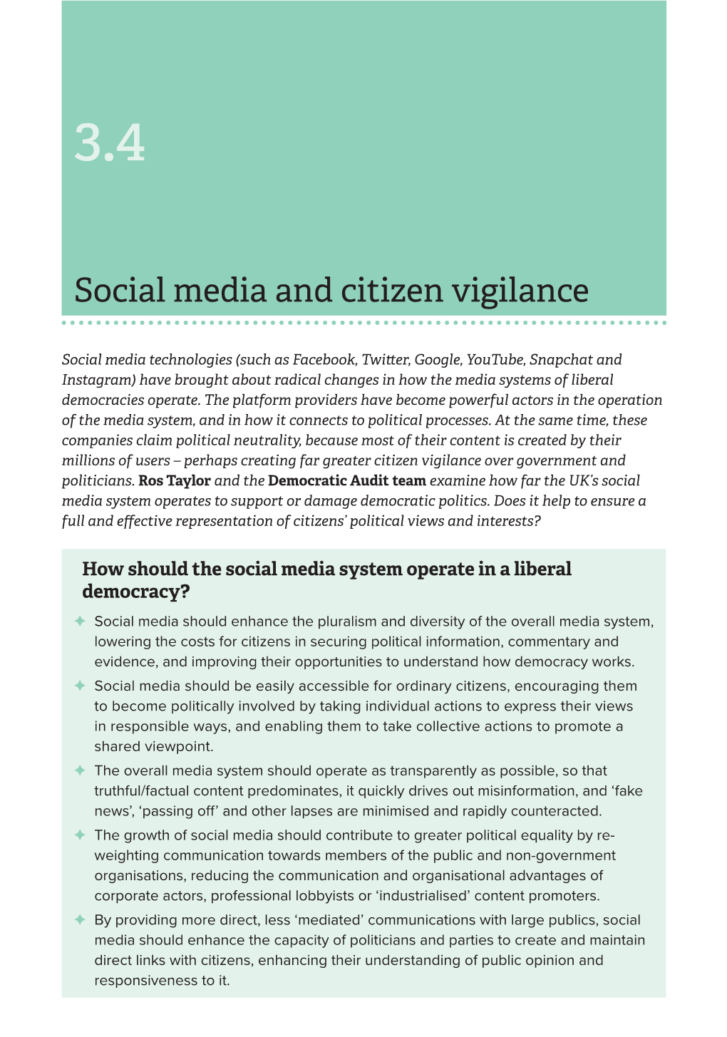 Social Media and Citizen Vigilance