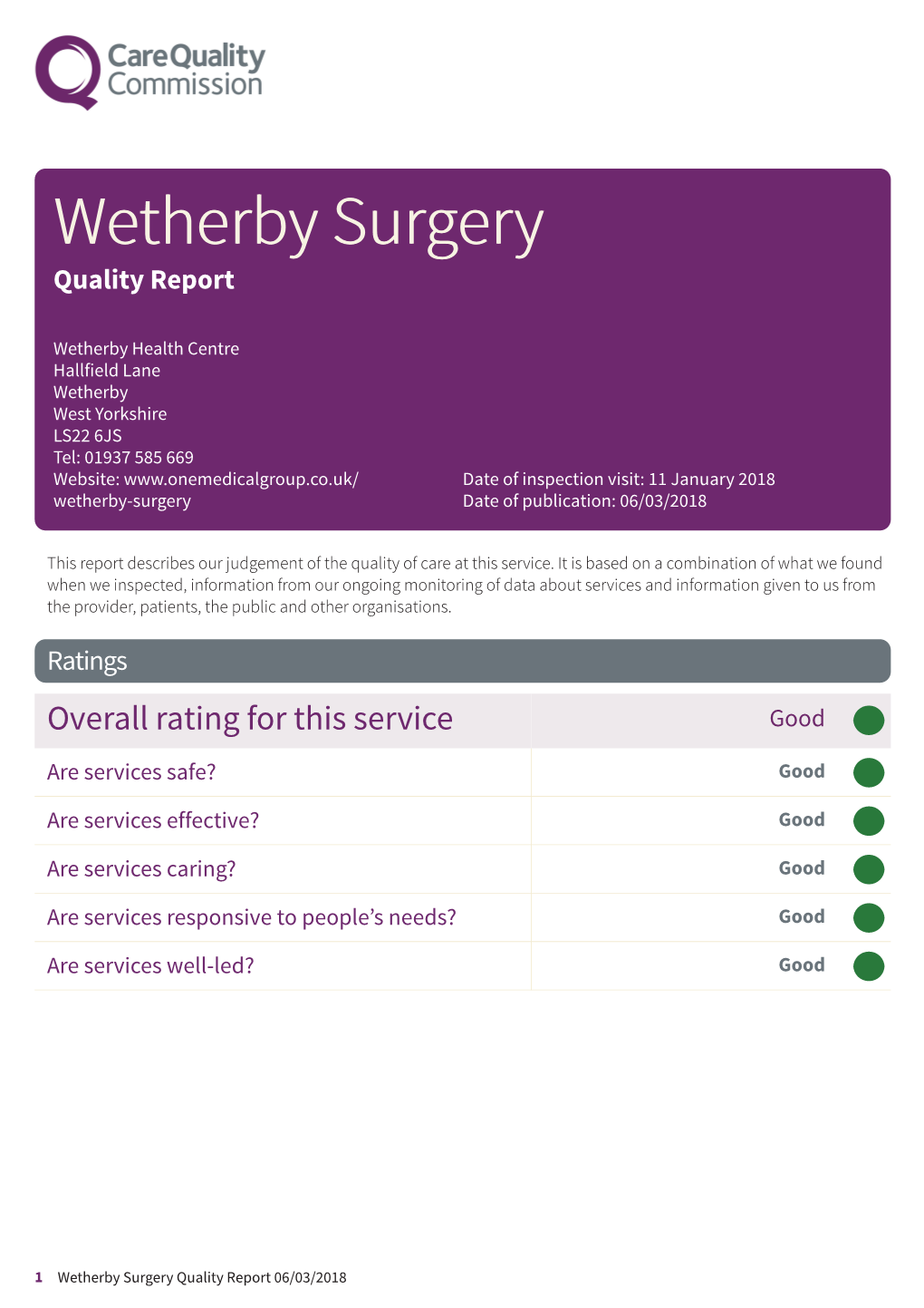 Wetherby Surgery Newapproachcomprehensive Report