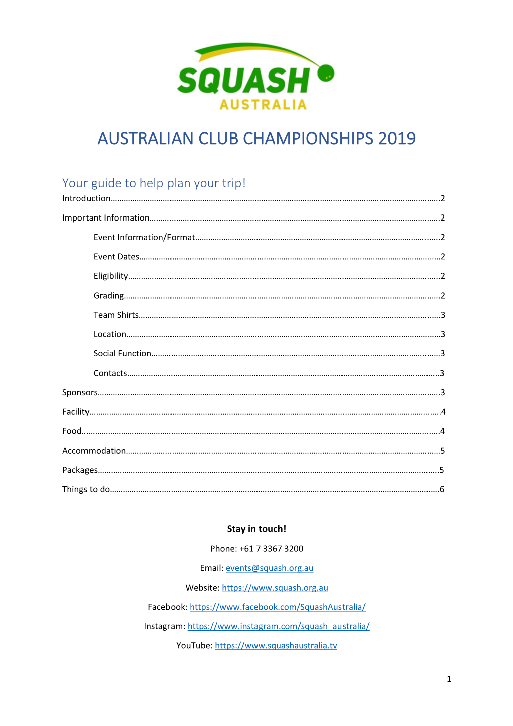 Australian Club Championships 2019