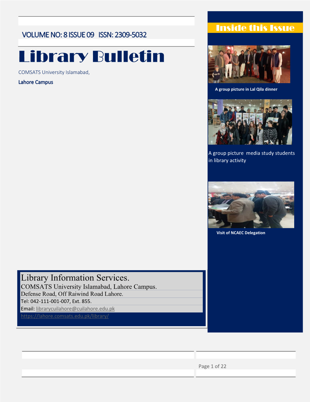 Library Bulletin, December 2019