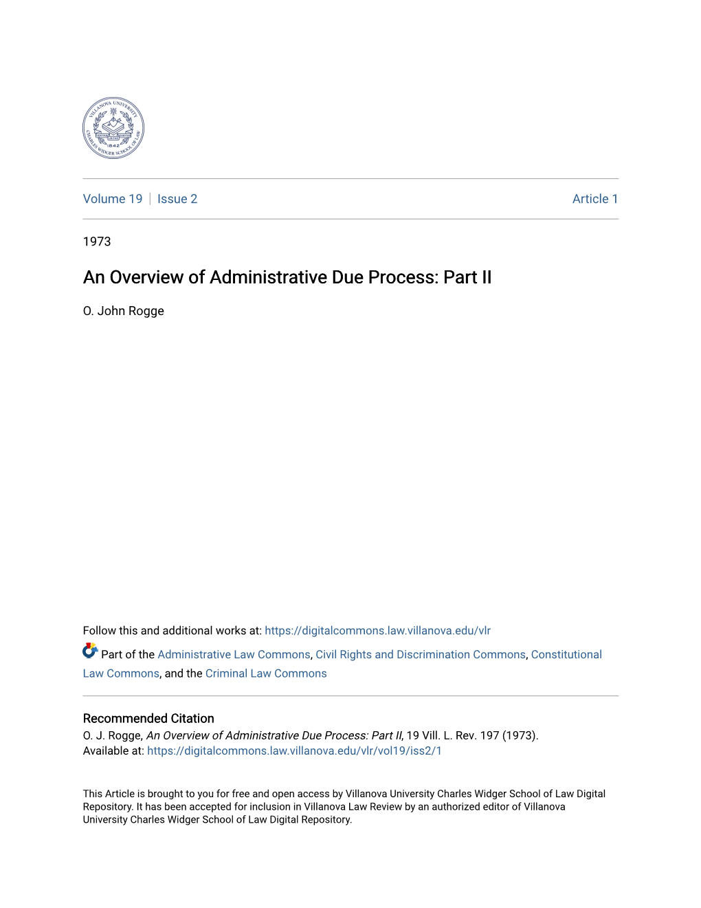 An Overview of Administrative Due Process: Part II