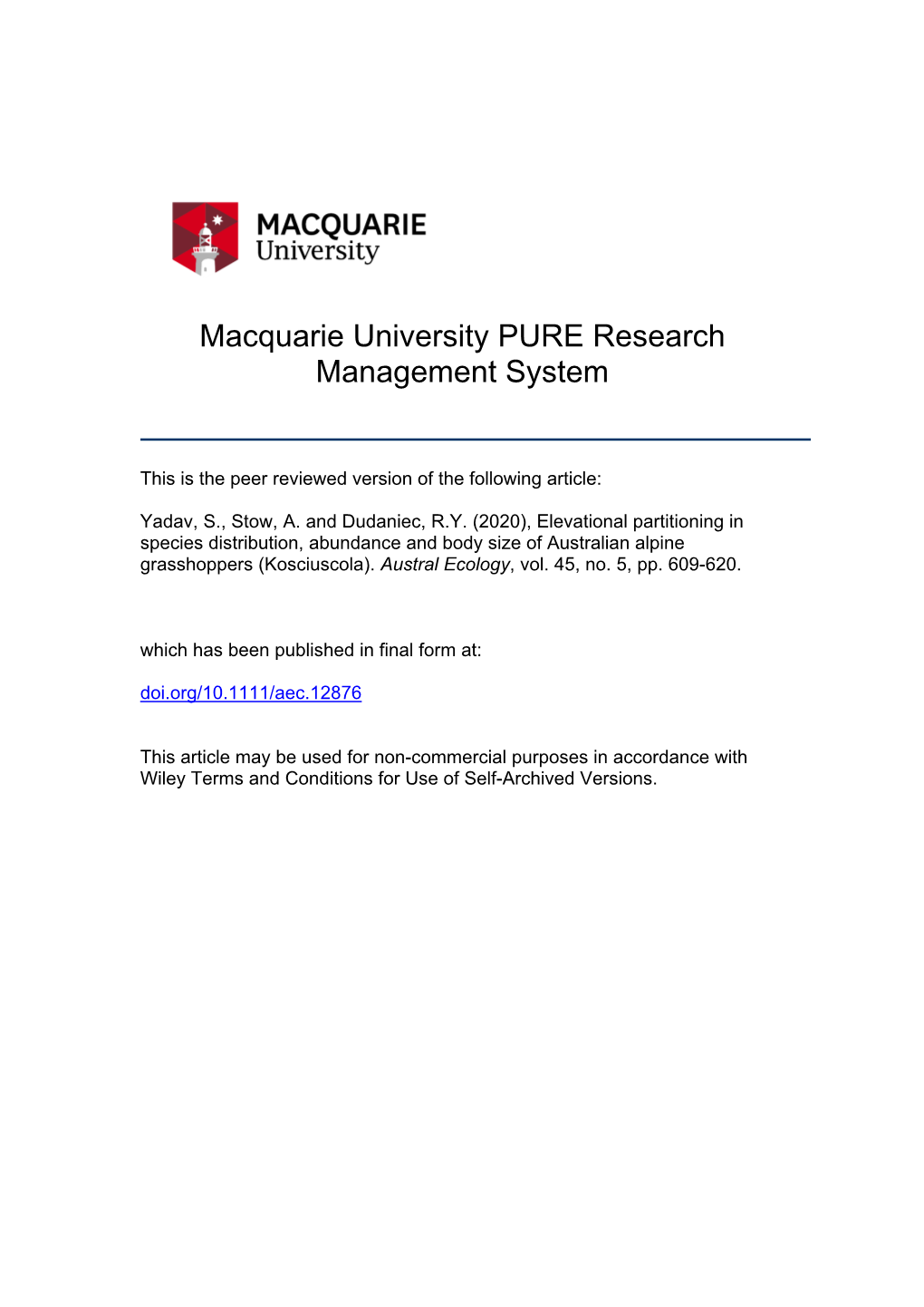 Macquarie University PURE Research Management System