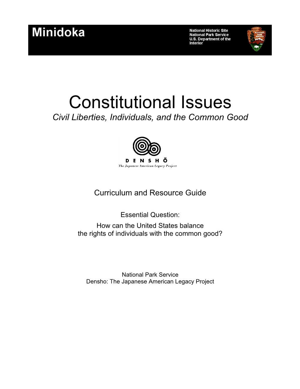 Constitutional Issues Civil Liberties, Individuals, and the Common Good