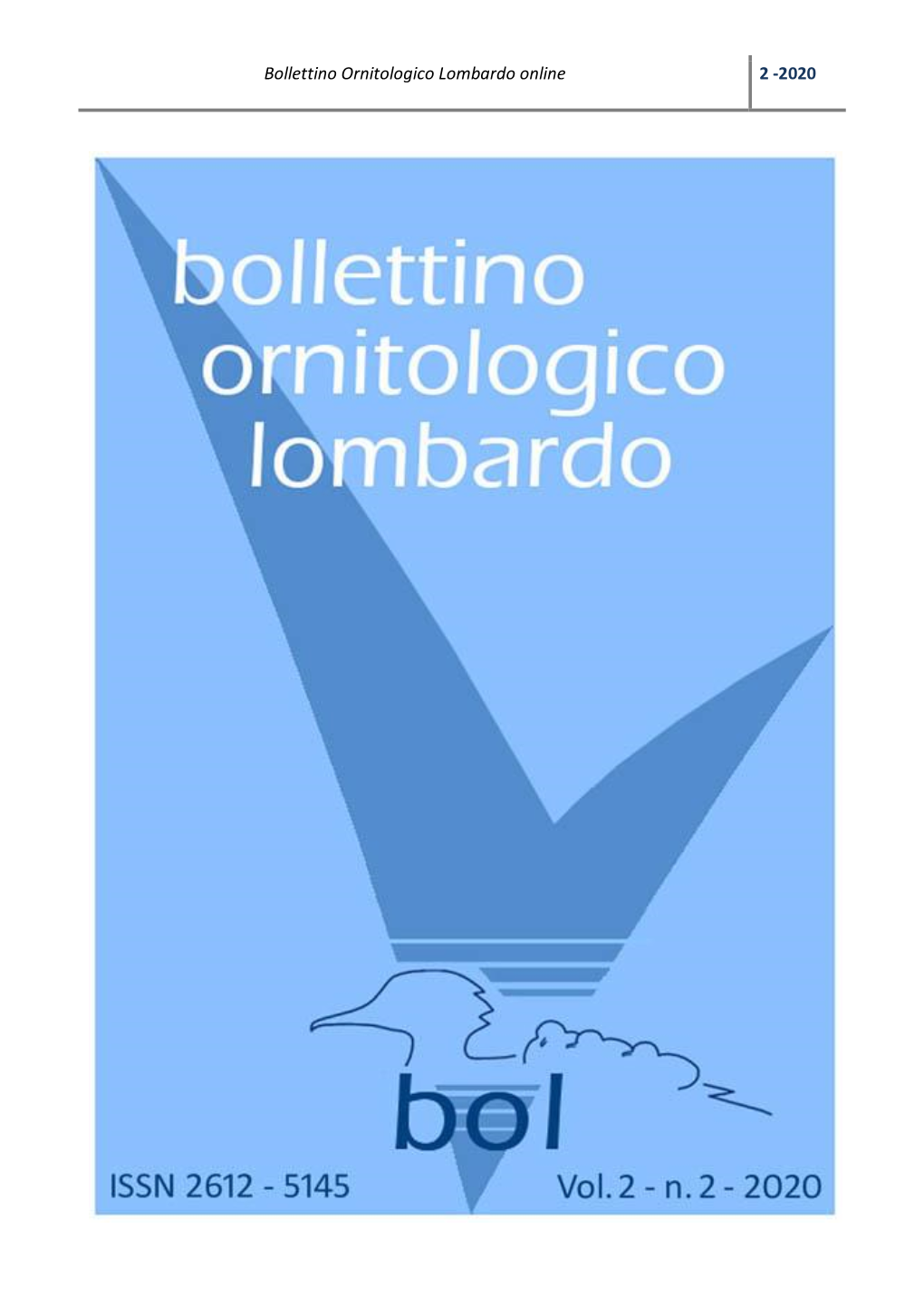 Bollettino Ornitologico Lombardo Online 2 -2020