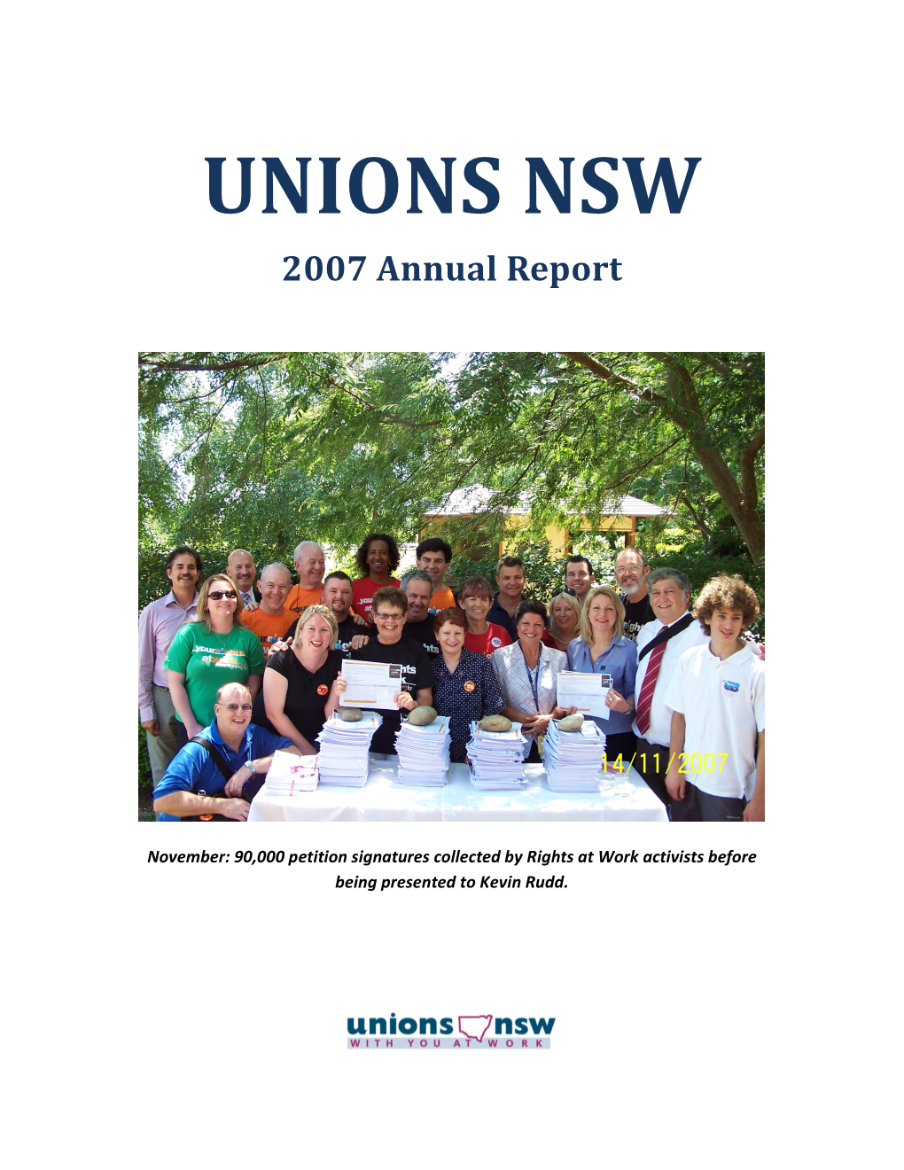 UNIONS NSW 2007 Annual Report