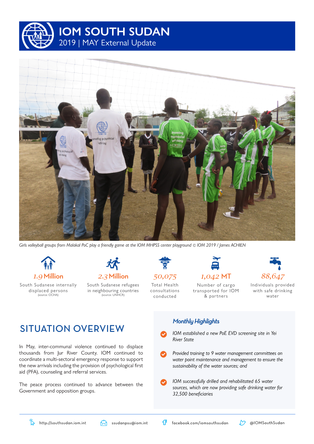 IOM South Sudan Monthly Update