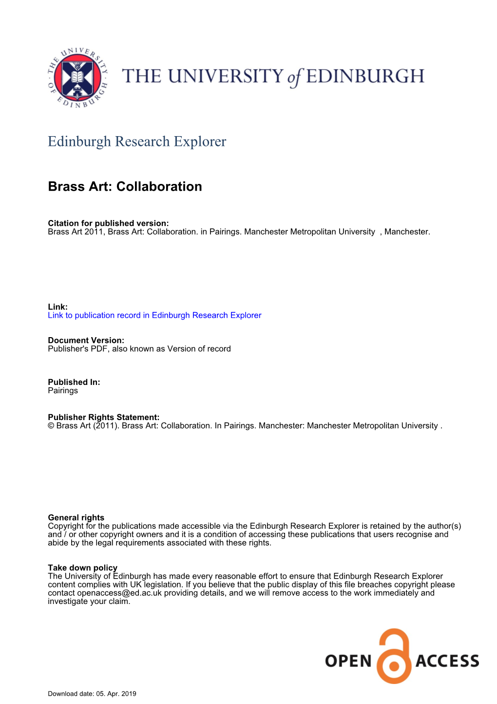 Edinburgh Research Explorer