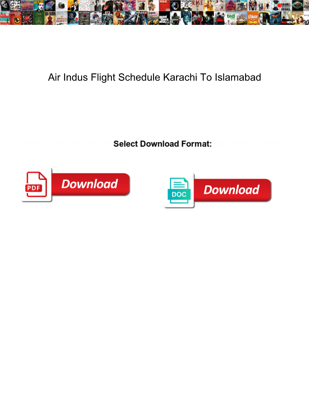 Air Indus Flight Schedule Karachi to Islamabad