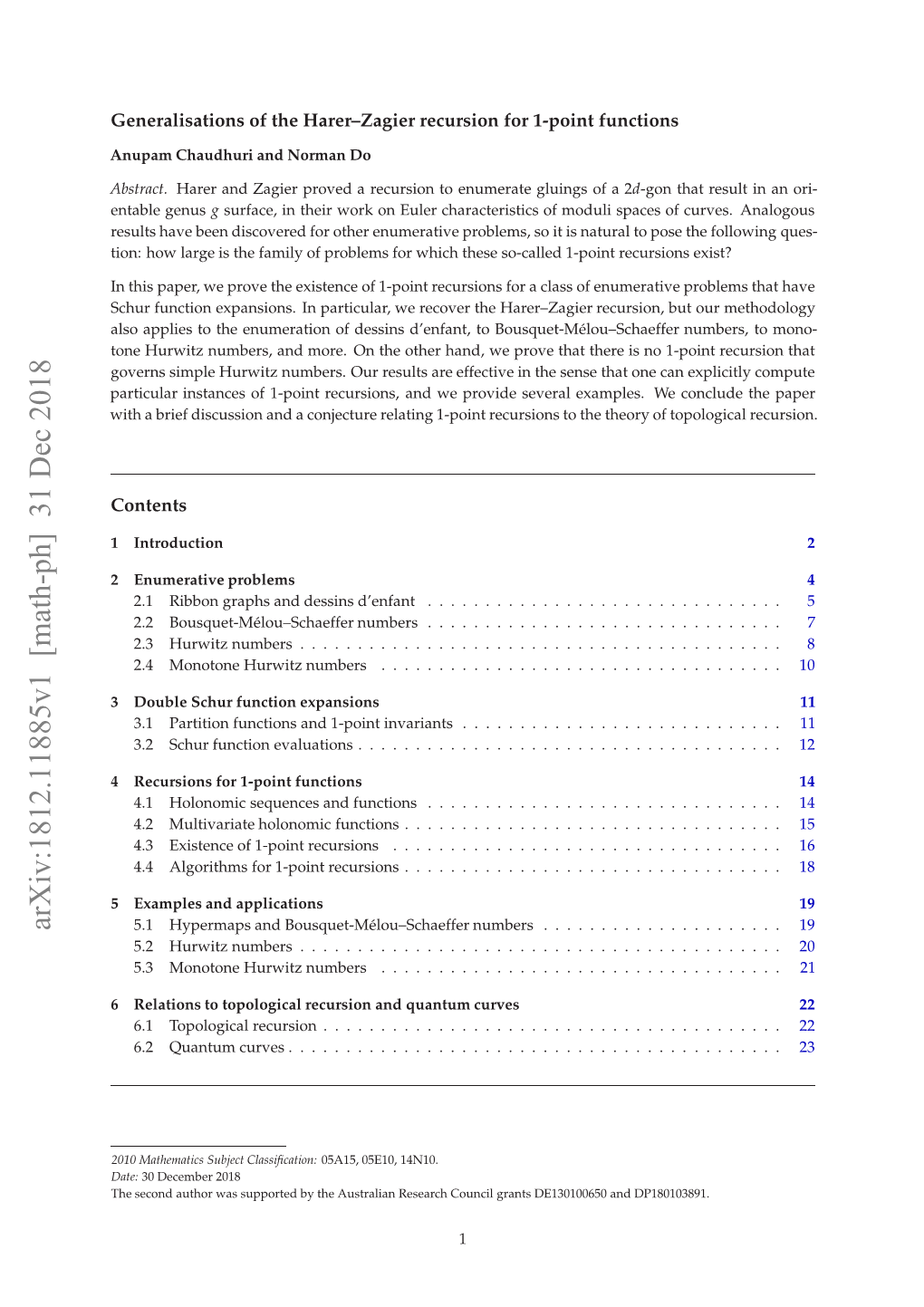 Generalisations of the Harer-Zagier Recursion for 1-Point Functions